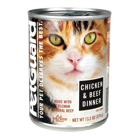 Petguard Cats Food - Chicken And Beef Dinner - Case Of 12 - 13.2 Oz.