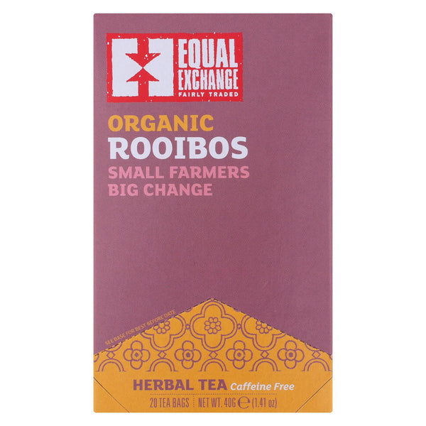 Equal Exchange Organic Rooibos Tea - Rooibos Tea - Case Of 6 - 20 Bags