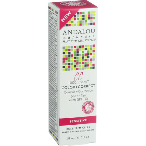 Andalou Naturals Color Plus Correct - Sheer Spf 30 - Tan - 2 Oz