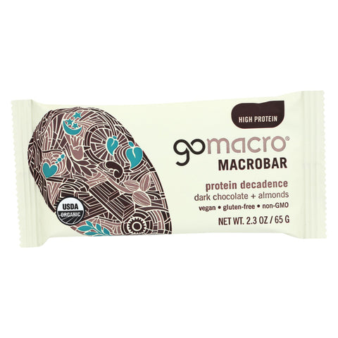 Gomacro Bar - Organic - Dark Chocolate - Almonds - Case Of 12 - 2.3 Oz