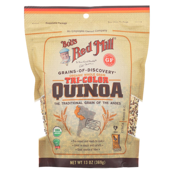Bob's Red Mill Organic Whole Grain Tri-color Quinoa - Case Of 6 - 13 Oz